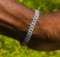 8mm Moissanite Cuban Bracelet