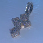 Moissanite Baguette Cross Pendant