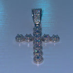 Moissanite Cluster Cross