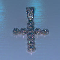 Moissanite Cluster Cross