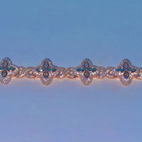 15mm Moissanite Floral Bracelet