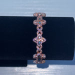 15mm Moissanite Floral Bracelet